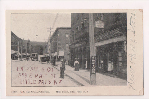 NY, Little Falls - Main St - Idle Hour Billiard, 5/10 cent Store - FF0005