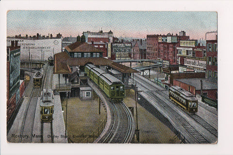 MA, Roxbury - Dudley St Elevated Station w/store fronts - FF0016