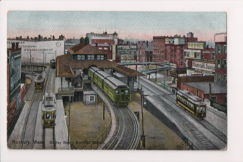 MA, Roxbury - Dudley St Elevated Station w/store fronts - FF0016