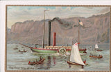 Ship Postcard - CLERMONT, First Trip of the paddle boat - FF0018