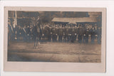 Military Postcard - Civil War, flag, older men in uniform - RPPC - FF0037
