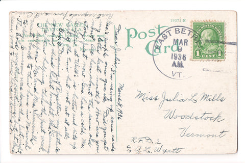 pm DPO - VT, EAST BETHEL - 1936 cancel - Helbock S/I #1 - w01660