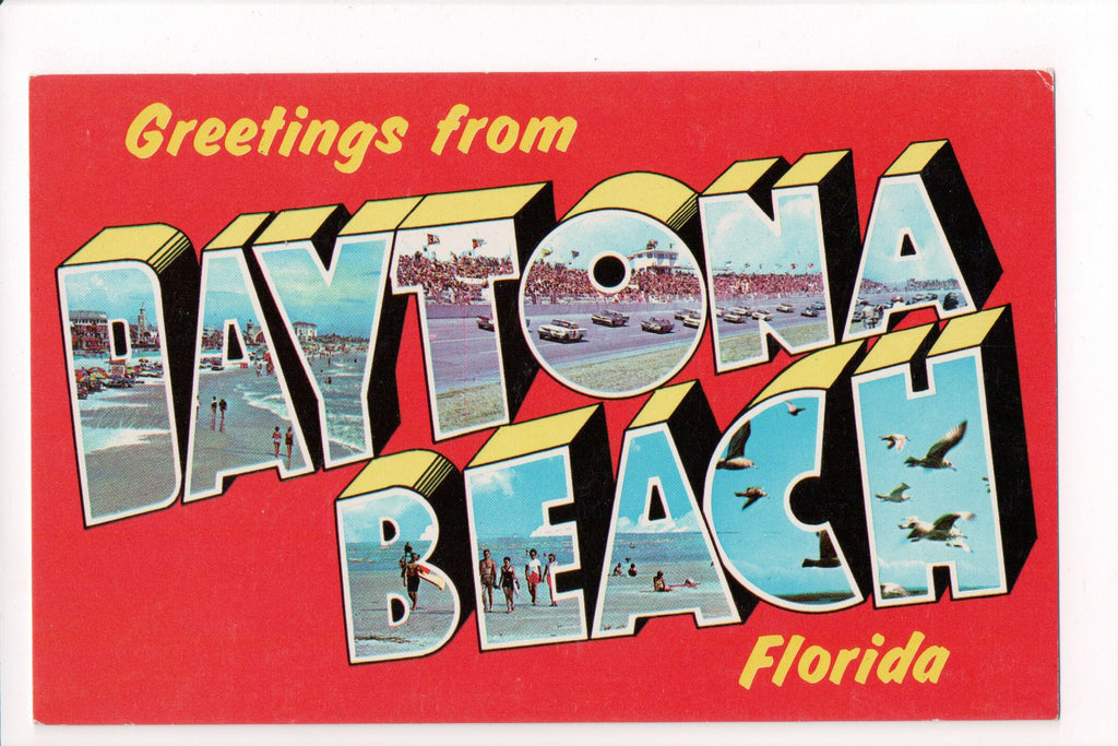 FL, Daytona Beach - Greetings from, Large Letter postcard - B08287