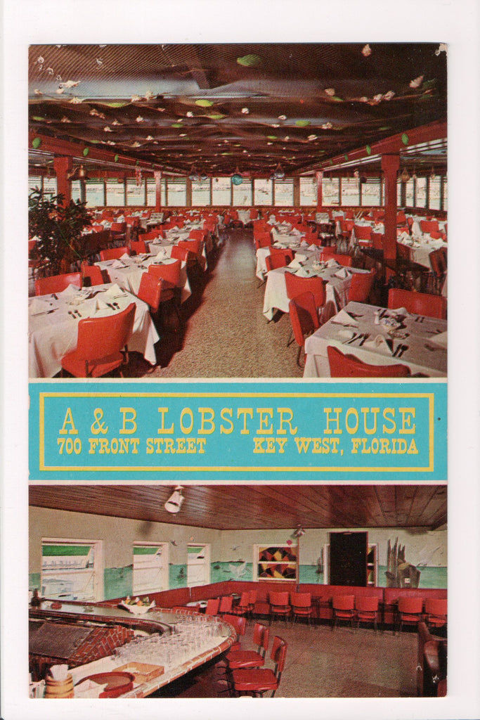 FL, KEY WEST - A and B Lobster House, 700 Front St, vintage postcard - JJ0871