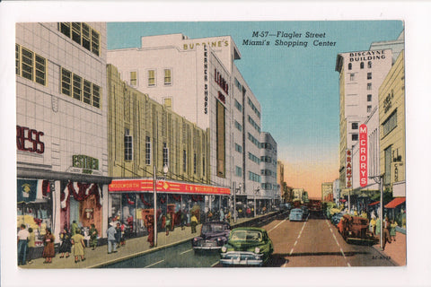 FL, MIAMI - Flagler St, Biscayne Bldg, Esther Shop, Woolworth, McCrorys - 800382