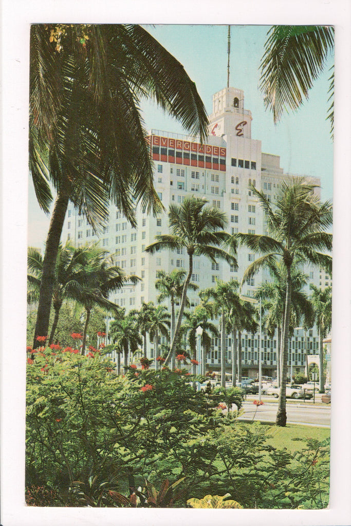 FL, Miami - Everglades Hotel (New), Biscayne Blvd postcard - w03868