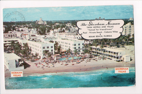 FL, Miami Beach - Shoreham-Norman Twin Hotels, Villas postcard - 800411