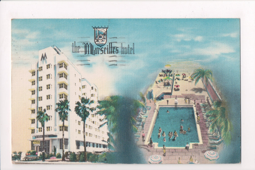 FL, MIAMI BEACH - Marseilles Hotel - 1741 Collins Ave, @1955 postcard - w03565