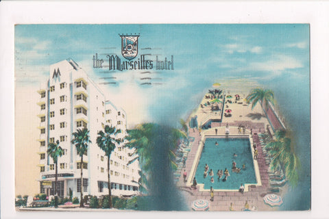 FL, Miami Beach - Marseilles Hotel - 1741 Collins Ave, @1955 postcard - w03565
