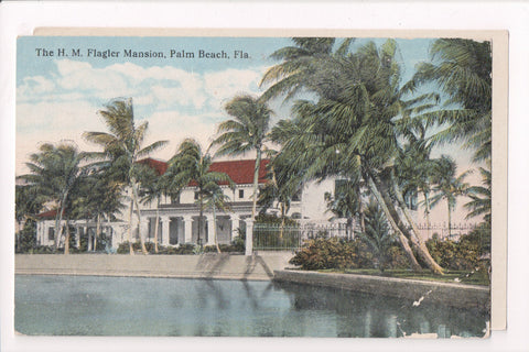 FL, PALM BEACH - H M Flager Mansion - C08684 - postcard **DAMAGED / AS IS**