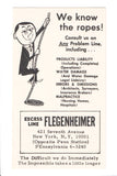 NY, NYC - FLEGENHEIMER advertisement postcard - 605066