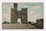 MA, Worcester - Bancroft Heights Tower closeup postcard - G03067