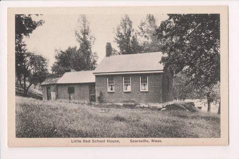 MA, Searsville - Little Red School House close up - G03244