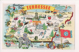 TN, TENNESSEE - STATE MAP postcard - G03302
