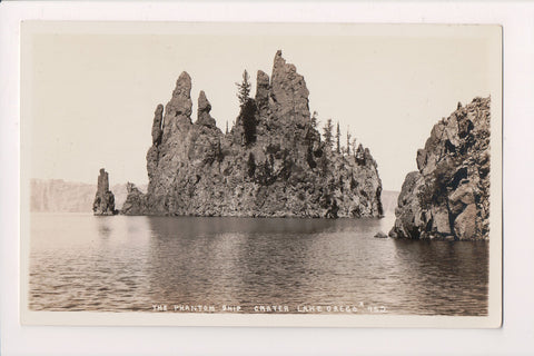 OR, Crater Lake - The Phantom Ship - Miller RPPC - G17169