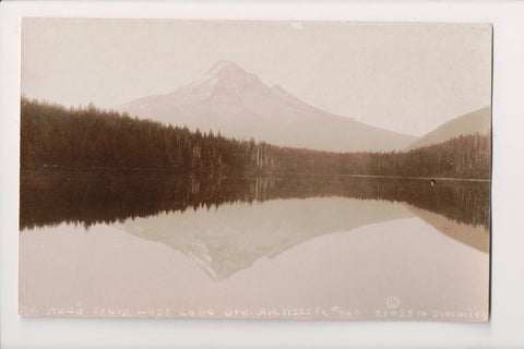 OR, Lost Lake - view of Mt Hood - Cross & Dimmitt RPPC - G17170