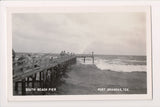 TX, PORT ARANSAS - SOUTH BEACH PIER, men fishing - RPPC - G17175