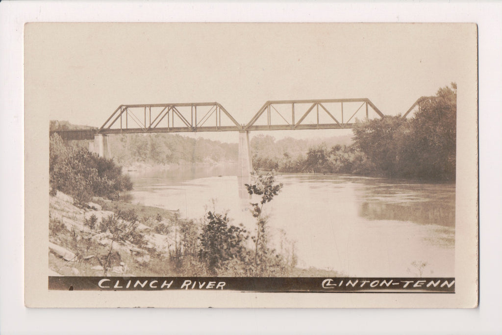 TN, Clinton - railroad Bridge over the Clinch River - RPPC - G17183