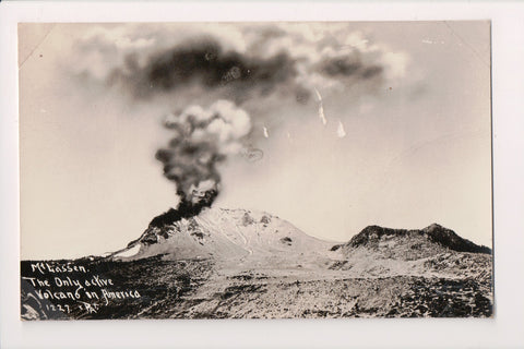 CA, MT LASSEN - ONLY ACTIVE VOLCANO in America postcard, RPPC - G17187