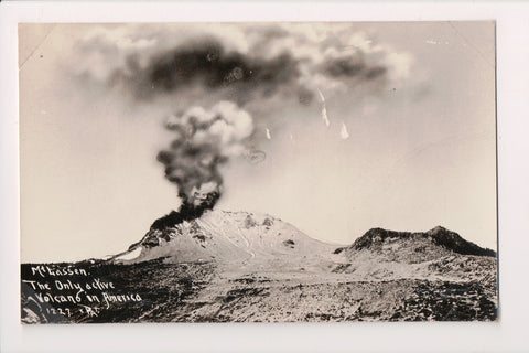 CA, Mt Lassen - ONLY ACTIVE VOLCANO in America postcard, RPPC - G17187