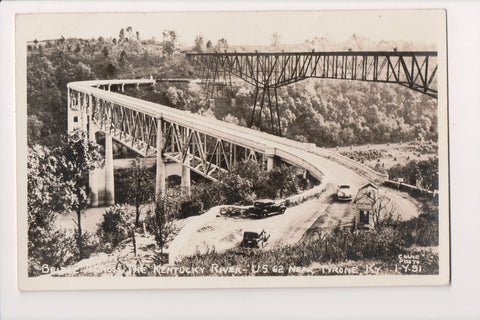 KY, Tyrone - Bridge across Kentucky River - Cline RPPC - G17188