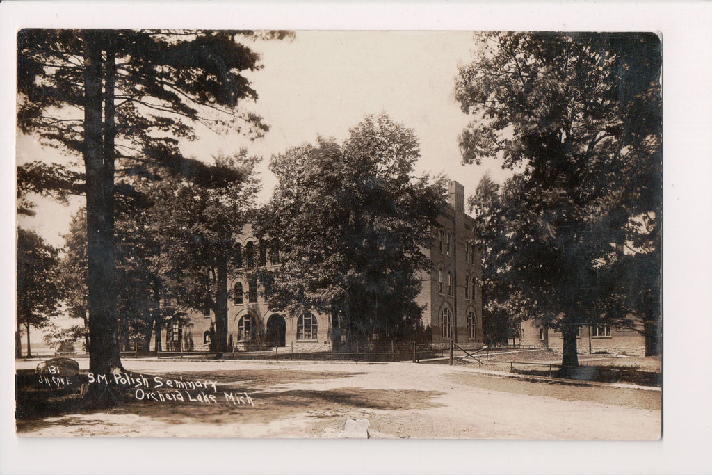 MI, Orchard Lake - Sm Polish Seminary - J H Cave RPPC - G17193