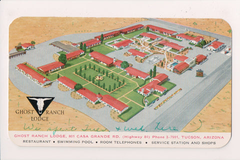 AZ, Tucson - Ghost Ranch Lodge - 1954 postcard - G17235
