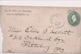 PA, Pittsburg - Ira De Witt, Oil Producer 1897 envelope and note - G18030