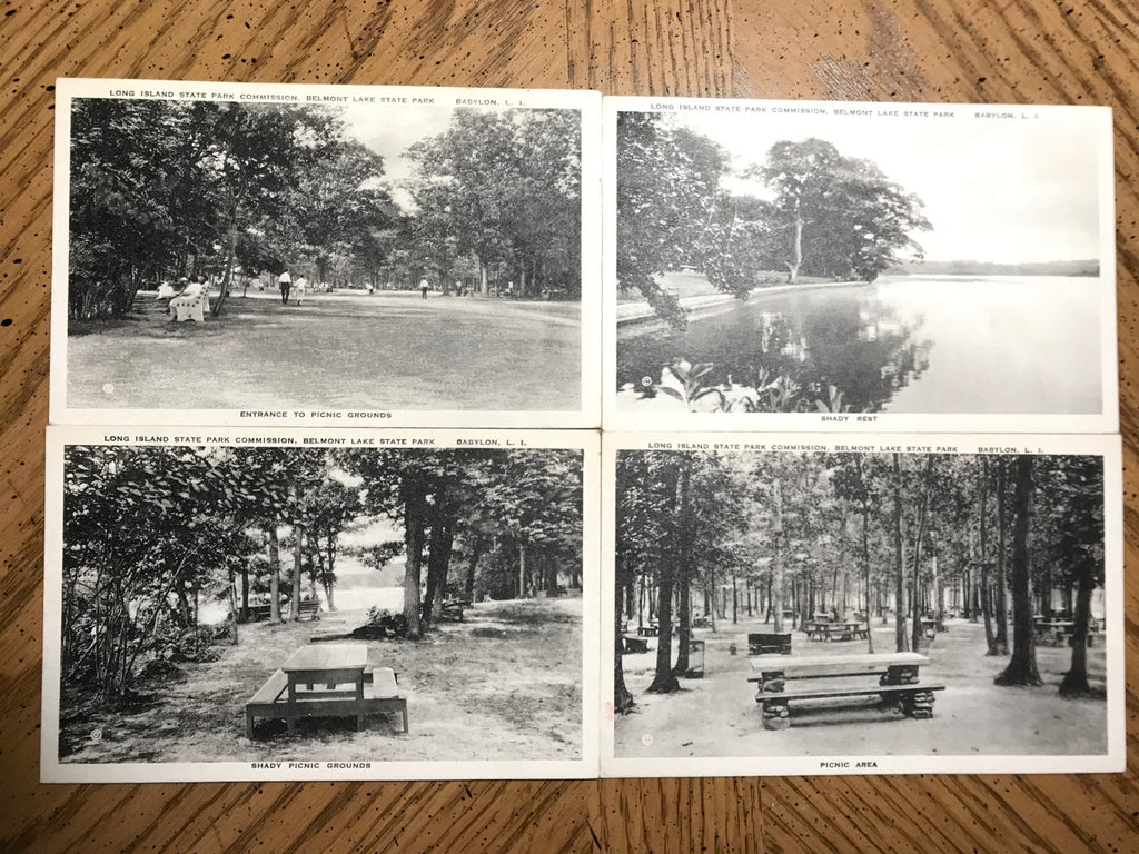 NY, BABYLON - Long Island - Belmont Lake State Park- 4 cards (original SOLD) G18055