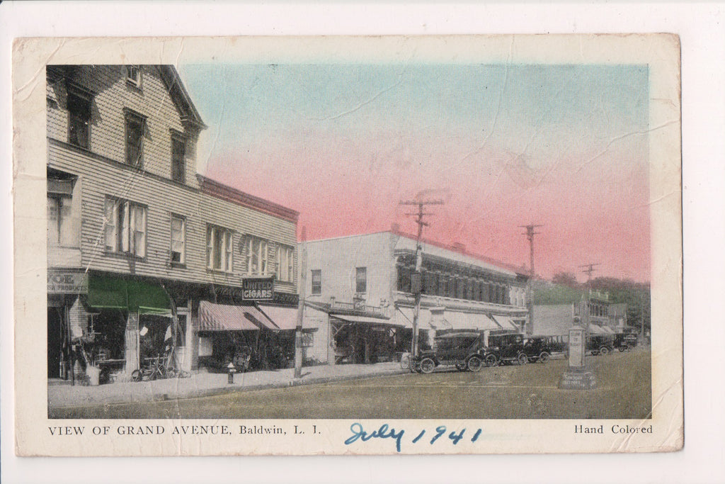 NY, Baldwin Long Island - Grand Ave, United Cigars sign - G18056