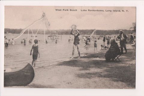 NY,  LAKE RONKONKOMA - Long Island - West Park Beach - 2 cards - G18058