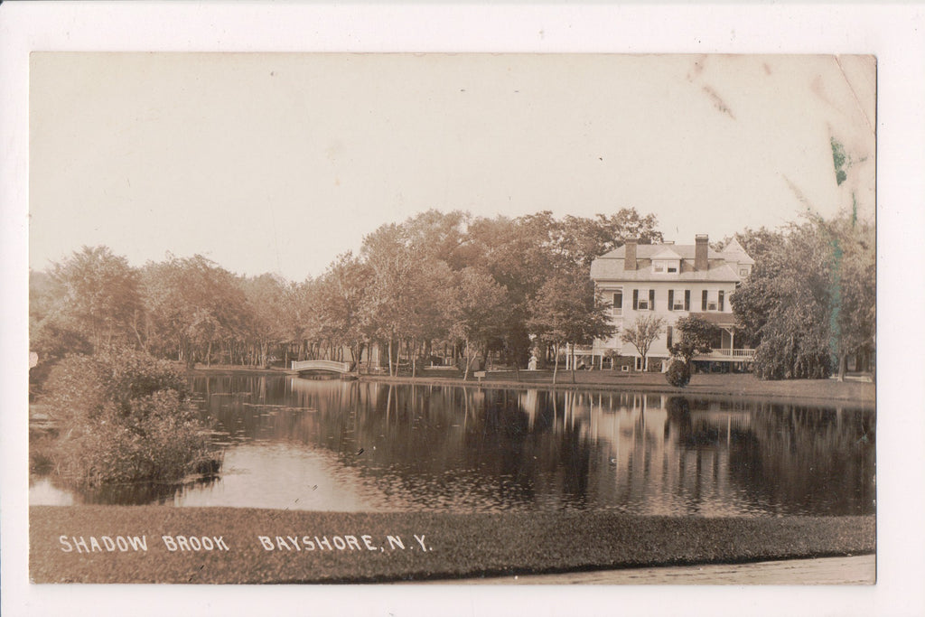 NY, Bayshore - Shadow Brook, RPPC postcard - G18075