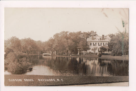 NY, Bayshore - Shadow Brook, RPPC postcard - G18075