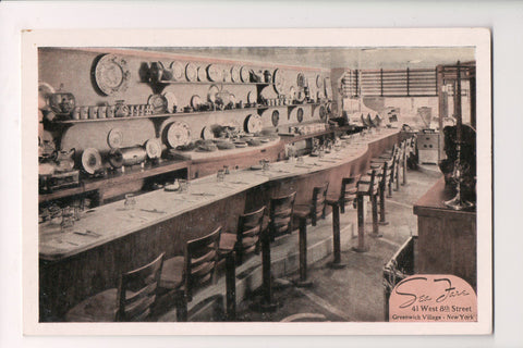 NY, NEW YORK CITY - Greenwich Village - Sea Fare interior postcard - G18098