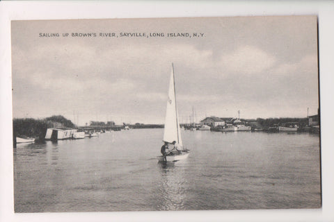 NY, SAYVILLE - Browns River, shoreline - Long Island (original SOLD) G18101