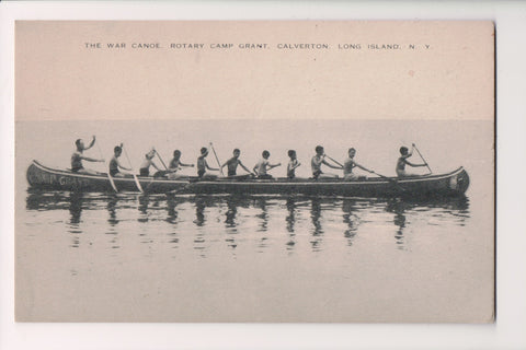 NY, CALVERTON - Long Island - Rotary Camp Grant, Canoe (original SOLD- G18102