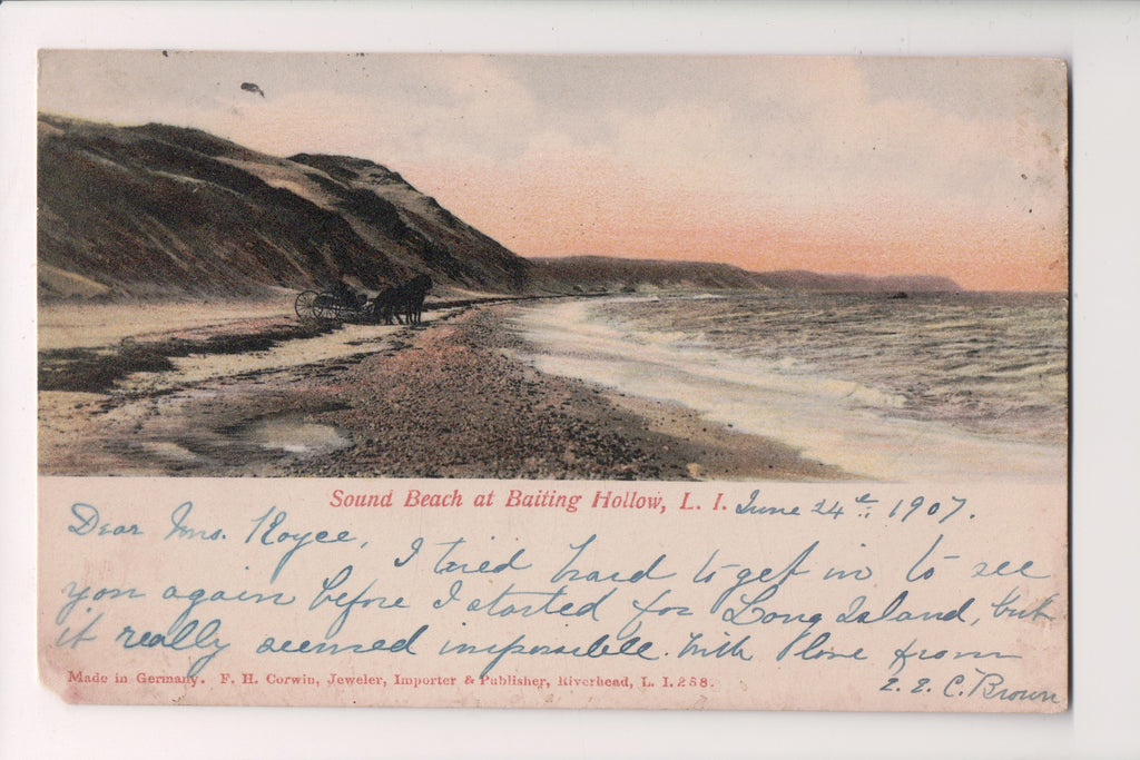 NY, BAITING HOLLOW - Long Island - Sound Beach, wagon (original SOLD) G18108