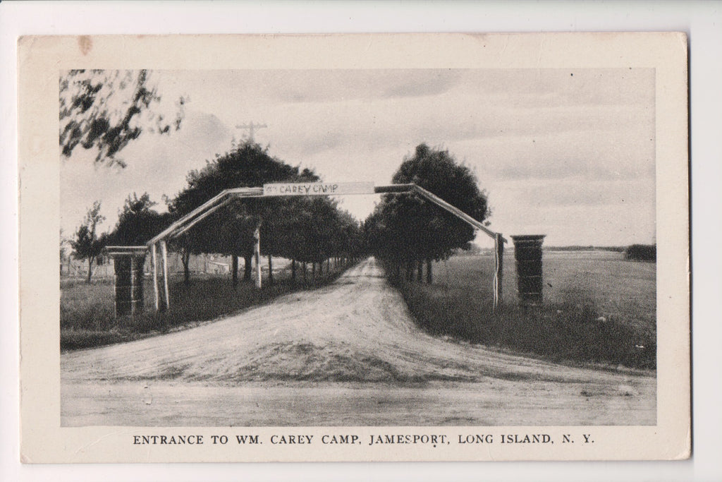 NY, Jamesport Long Island - Wm Carey Camp entrance postcard - G18109