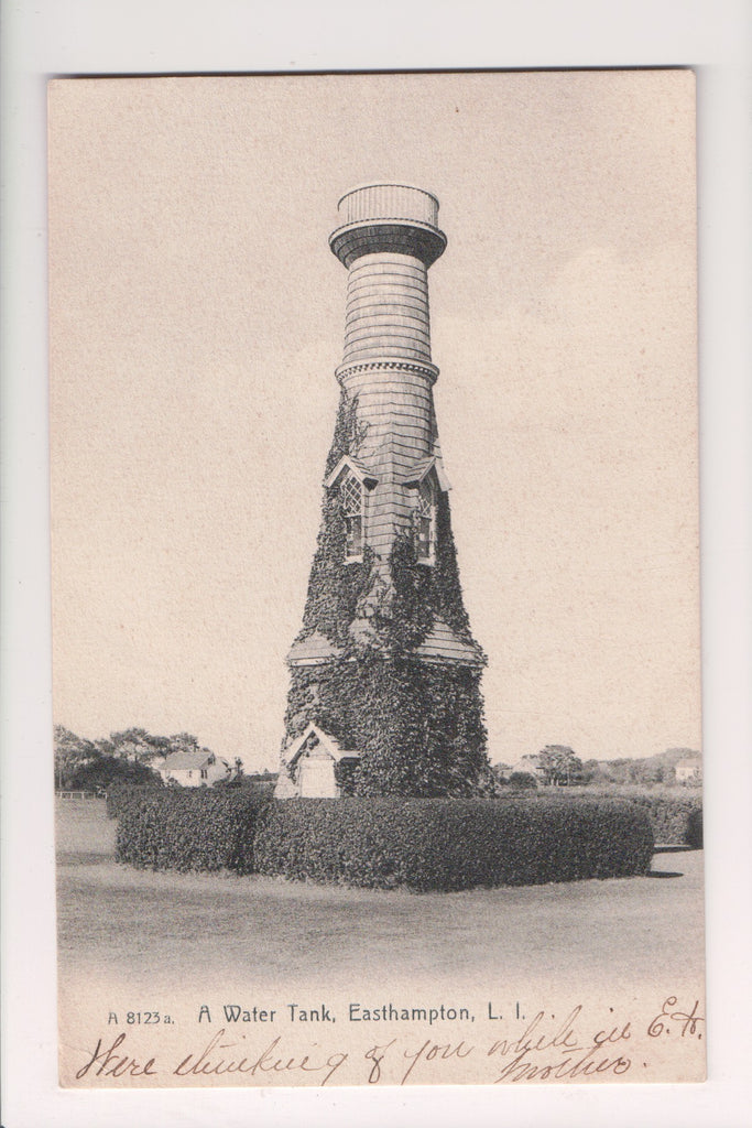 NY, EASTHAMPTON - Long Island - Water Tank close up postcard - G18115