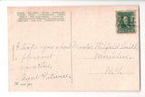 NY, SPRINGS - Greetings from postcard, daisies postcard - G18124