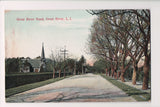 NY, GREAT RIVER - Long Island - Great River Road, Church (original SOLD) G18126