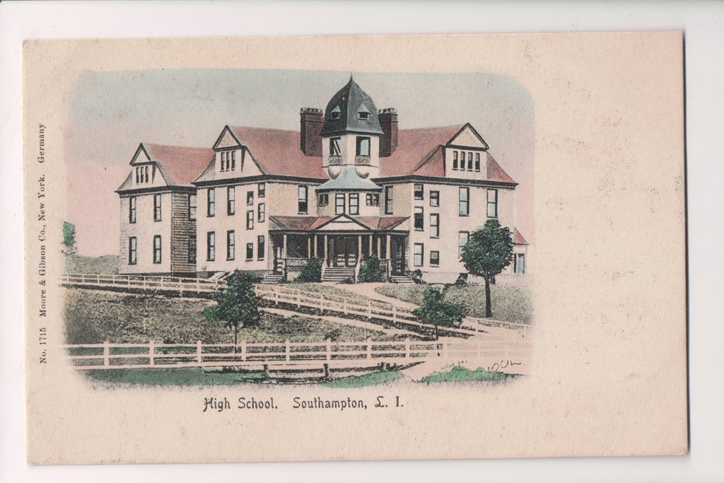 NY, Southampton Long Island - High School postcard - G18137