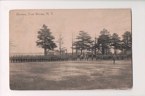NY, Fort Slocum - Review - men in uniform at attention - G18147