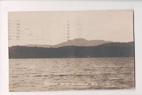 NY, LONG LAKE - Greens Camp - view across the water (original SOLD) G18150