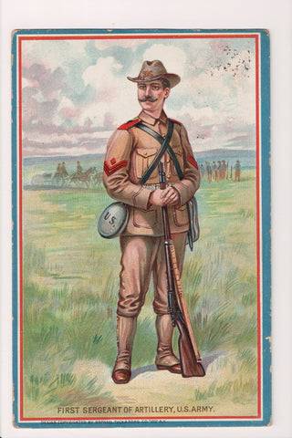 Military Man - 1st SERGEANT OF ARTILLERY - Tuck postcard - G18159