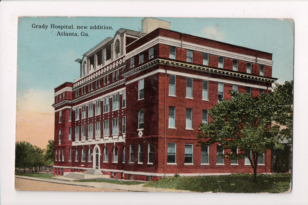 GA, Atlanta - Grady Hospital, new addition - @1913 postcard - D18019