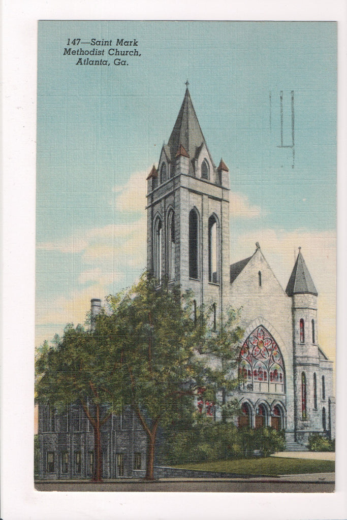 GA, Atlanta - Saint Mark Methodist Church- @1947 postcard - G17047