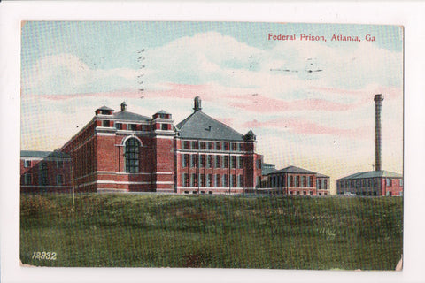 GA, Atlanta - Federal Prison - @1909 postcard of Jail - SL2474