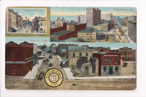 GA, Atlanta - Multi View including Billiard Saloon sign - R01124
