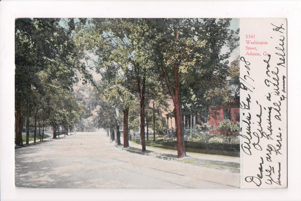 GA, Atlanta - Washington Street postcard - E09105